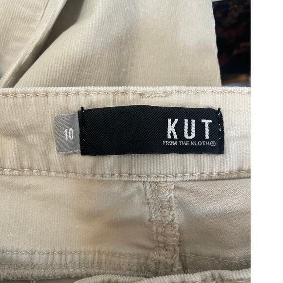 KUT Catherine Boyfriend Beige Corduroy Pants - Picture 4 of 5